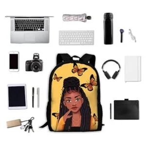 Grils Mochila para la escuela mochila afroamericana_2