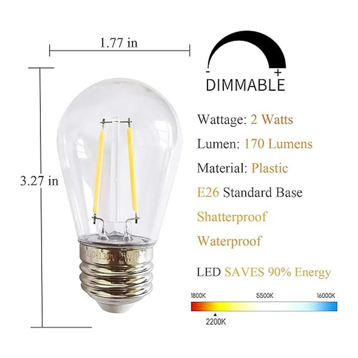 Rolay Guirnalda de bombillas de colores S14 bombillas_2