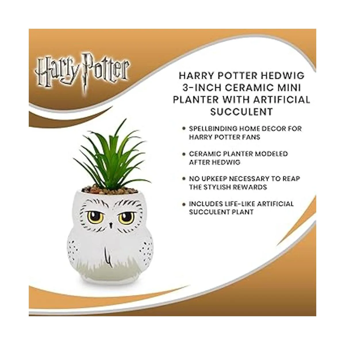 Harry Potter Hedwig Mini maceta de cerámica de 3 pulgadas_7
