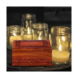 S.B.ARTS Caja de urnas de recuerdo de madera urnas de_4