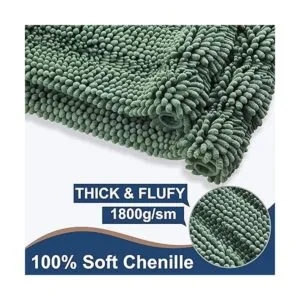 Juego de alfombras de baño antideslizantes de chenilla_4