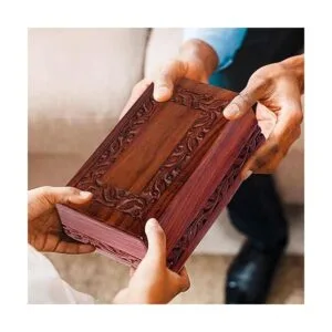 S.B.ARTS Caja de urnas de recuerdo de madera urnas de_3