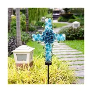 COOZZYHOUR Luces solares de jardín cruzadas decorativas_4