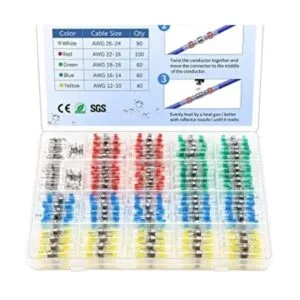 350 conectores de alambre de sellado de soldadura kit de_1