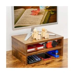 TEAMIX Soporte elevador para monitor paquete de 2_2