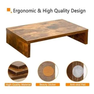 TEAMIX Soporte elevador para monitor paquete de 2_4