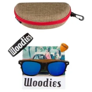WOODIES Lentes de sol polarizados de madera de cebra para_3
