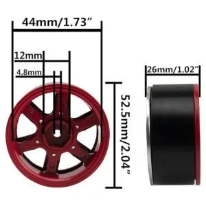 ShareGoo 4 llantas de metal de 4 piezas de 4 pulgadas de_6