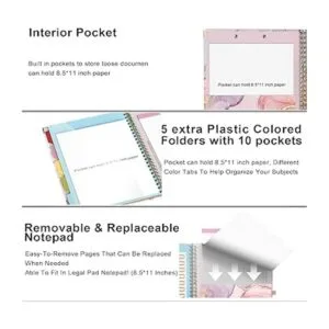 Ospelelf Portapapapeles con bloc de notas forrado_4