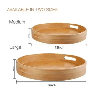 Lazy Susan Organizador de bambú Lazy Susan de 14 pulgadas_6