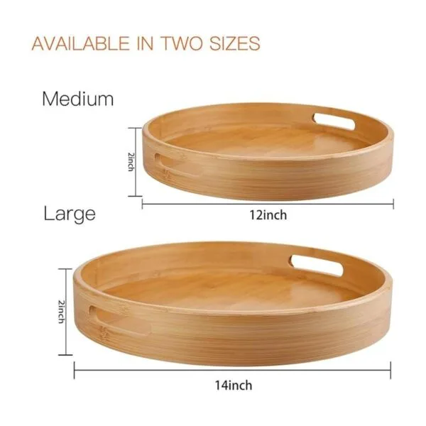 Lazy Susan Organizador de bambú Lazy Susan de 14 pulgadas_6