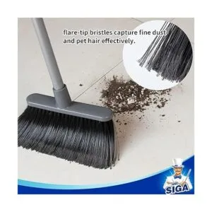 MR.SIGA Broom and Dustpan Set with Long Handle Upright_3