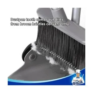 MR.SIGA Broom and Dustpan Set with Long Handle Upright_4