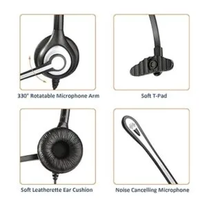 Wantek Auriculares de teléfono con cable mono con_5