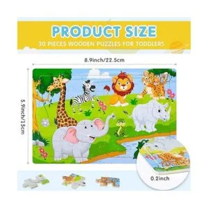 Paquete de 18 rompecabezas de madera para niños mayores de_2