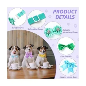60 corbatas para perros con collar ajustable corbatas_3