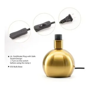 Lámpara de noche pequeña lámpara de mediados de siglo con_3