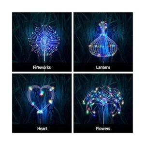 Luces solares de jardín luces de fuegos artificiales al_2