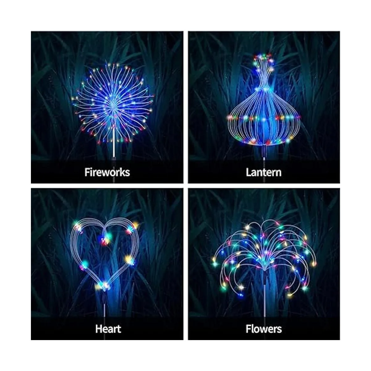 Luces solares de jardín luces de fuegos artificiales al_2