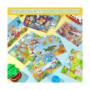 Paquete de 18 rompecabezas de madera para niños mayores de_5