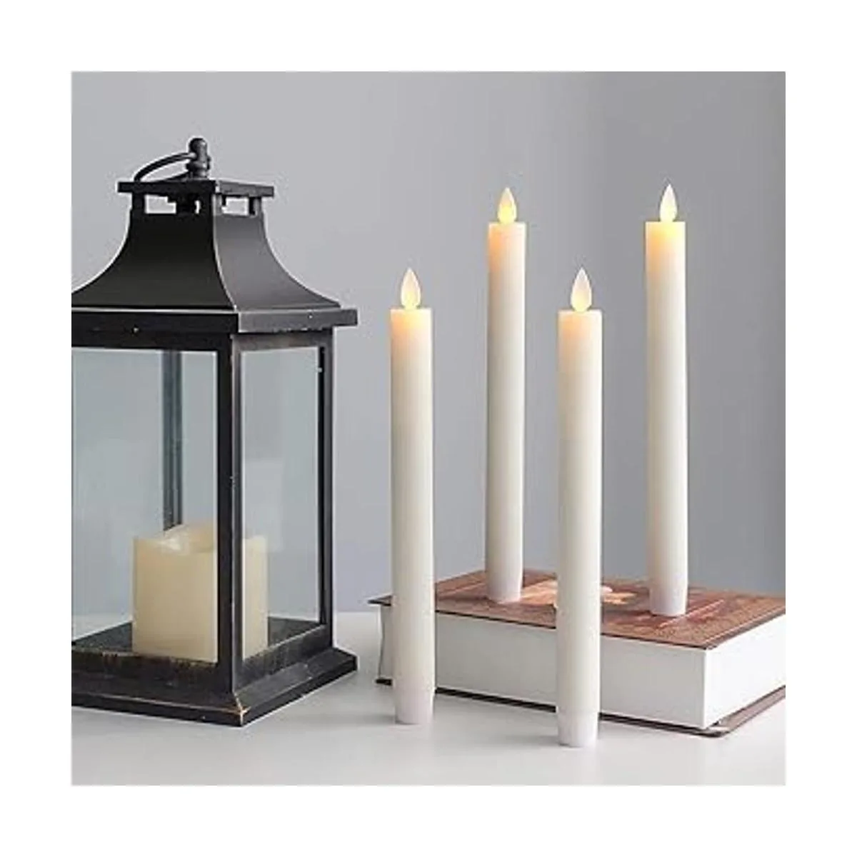 Eldnacele Velas con luz LED parpadeante para ventana_6