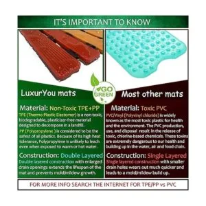 LuxurYou Tapete antideslizante para bañera Tapete de_2