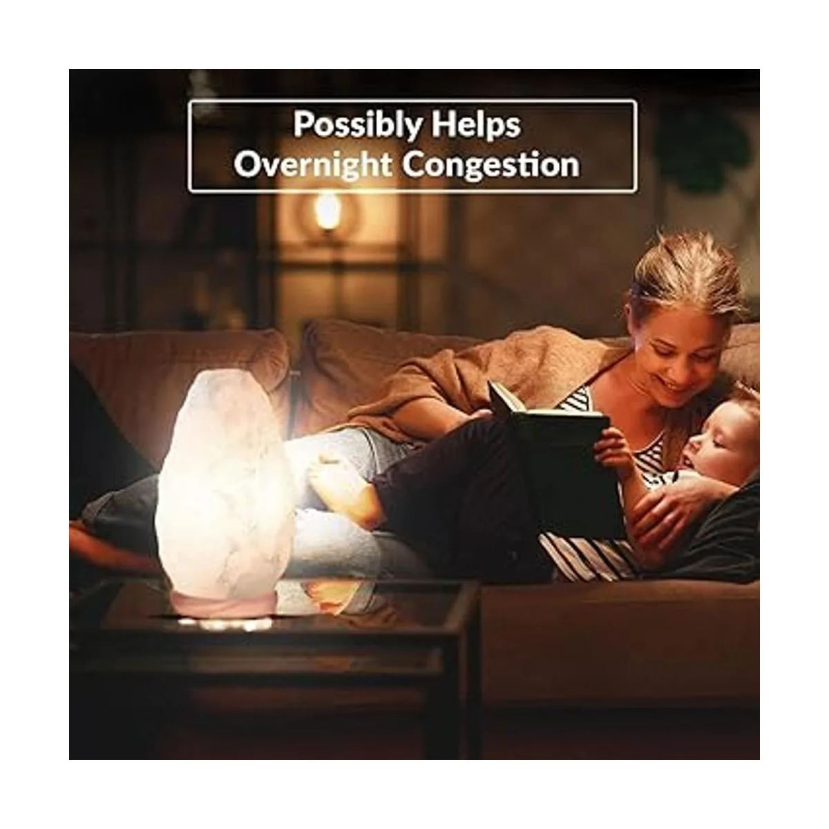 Himalayan Glow Lámpara de sal blanca 6 libras_4