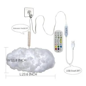 Kit de luz de nube grande 3D con sincronización de música_6