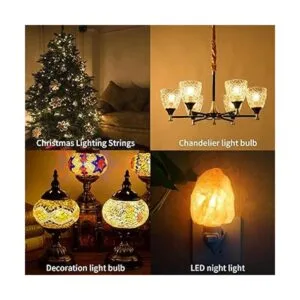 Bombilla LED alternativa C7 luz nocturna E12 lámpara_6