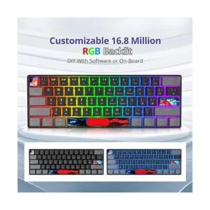 Owpkeenthy Teclado mecánico para juegos con cable 60 con_2
