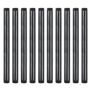 Niubid Paquete de 10 pezones de acero maleable negro de_1