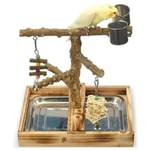 LIMIO Juguetes para pájaros de madera natural accesorios_1