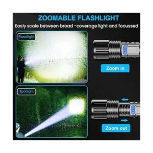 Faroles LED recargables de 8000 lúmenes altos linterna_4