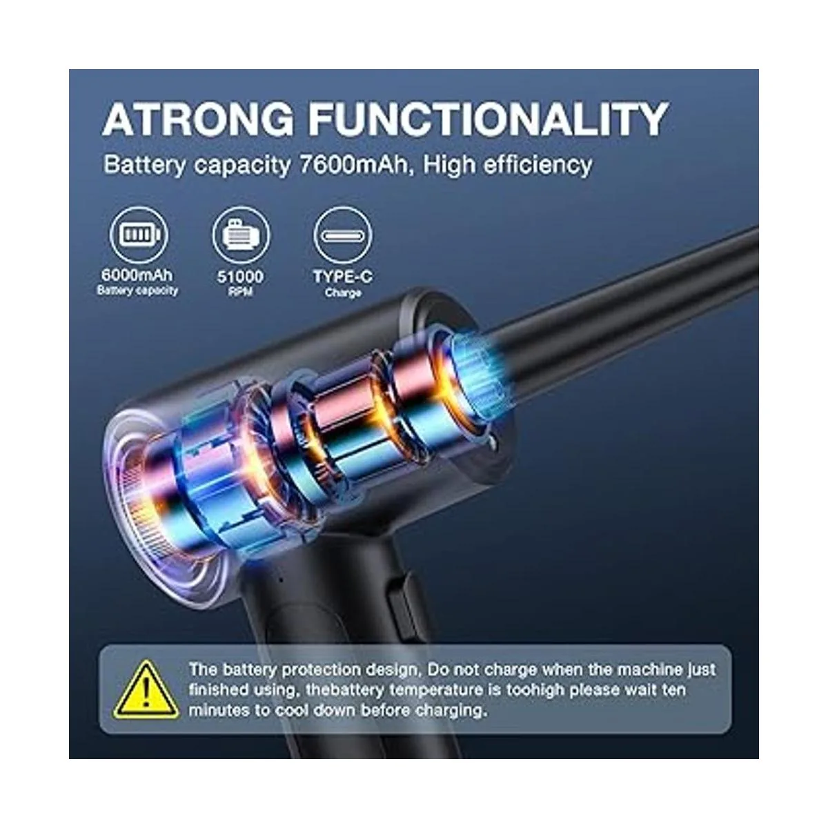 Plumero de aire comprimido 3 engranajes a 51000 rpm_3