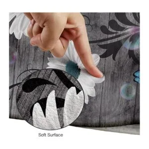 Kikiry Juego de 4 cortinas de ducha de girasol decoración_5