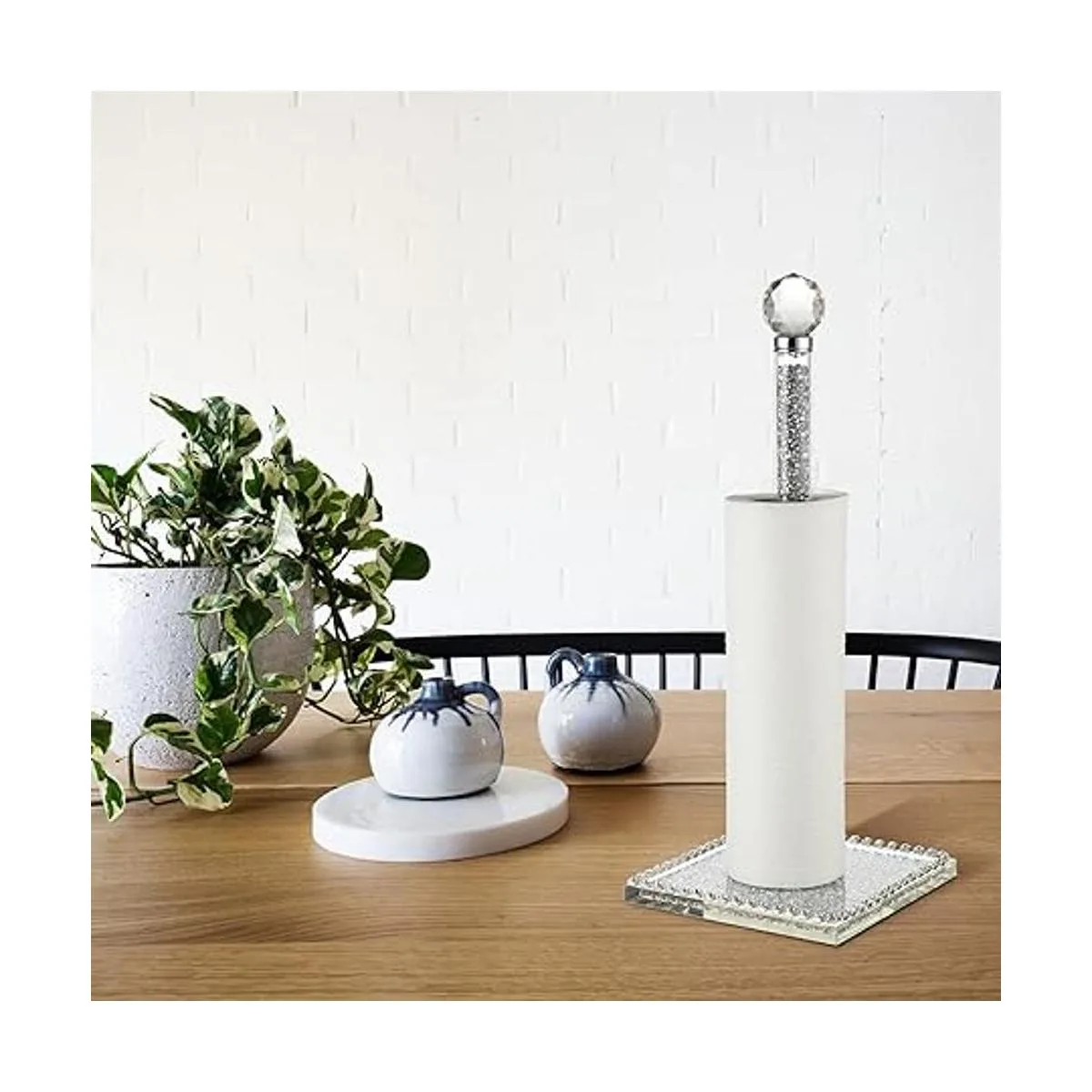 Soporte de papel plateado para toallas de papel de 13_4