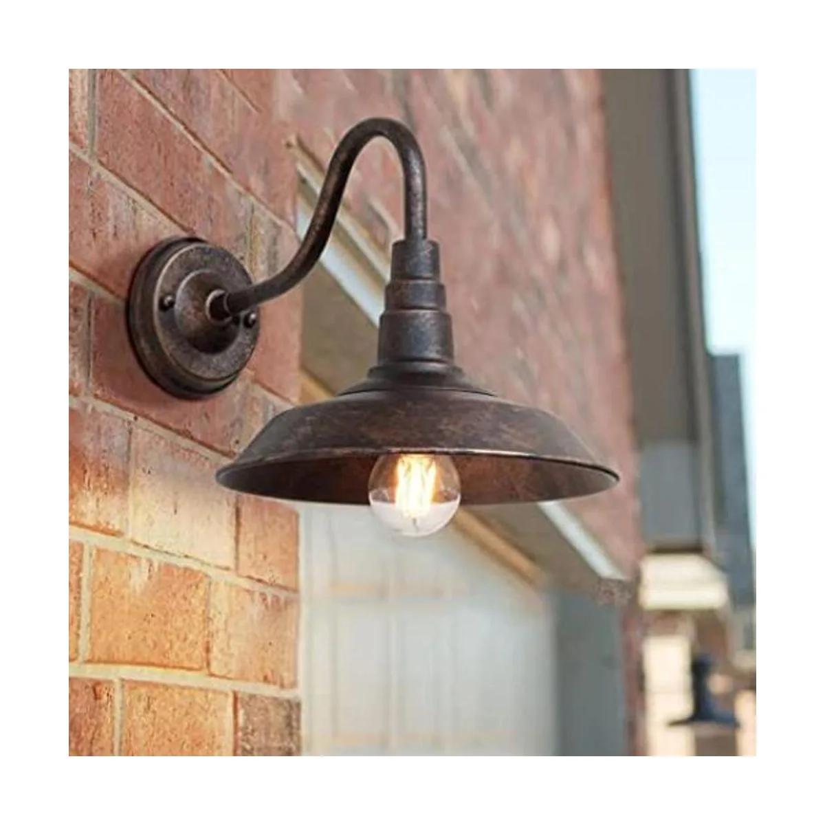 RIIGOOG Lámpara de pared para exteriores 9.8 pulgadas_1