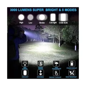 Faroles LED recargables de 8000 lúmenes altos linterna_2