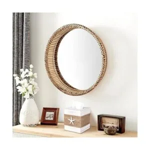 SOMTO Funda cuadrada de madera blanca rústica para playa_2