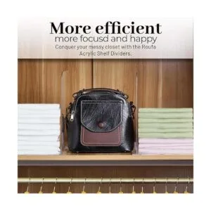 ROUFA 4 divisores de estantes de acrílico transparente_4