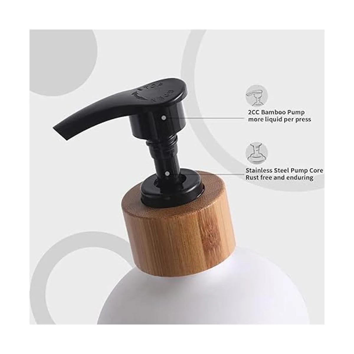 MOMEEMO Juego de dispensador de jabón blanco contiene_5