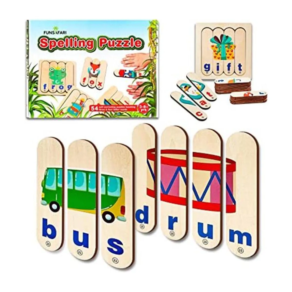 Rompecabezas de ortografía para niños 54 palabras_1