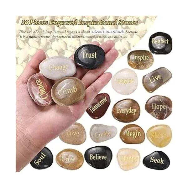 36 piezas de piedras inspiradoras de diferentes palabras_2