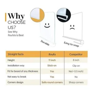 ROUFA 4 divisores de estantes de acrílico transparente_2