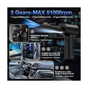 Plumero de aire comprimido 3 engranajes a 51000 rpm_2