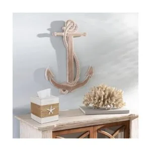 SOMTO Funda cuadrada de madera blanca rústica para playa_5