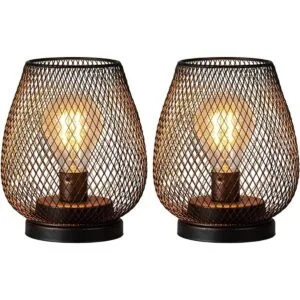 DECORKEY Juego de 2 lámparas de mesa LED que funcionan con_1