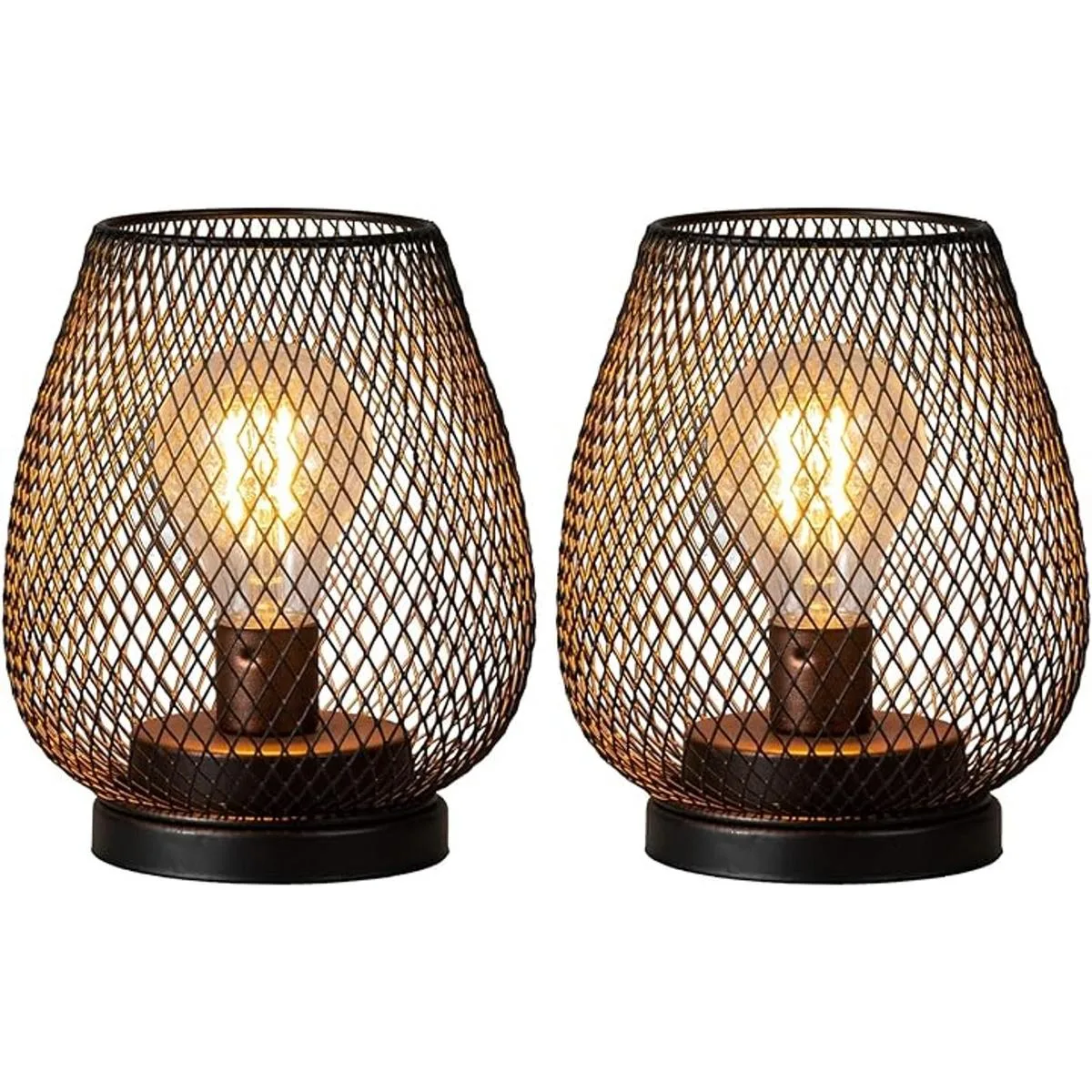 DECORKEY Juego de 2 lámparas de mesa LED que funcionan con_1