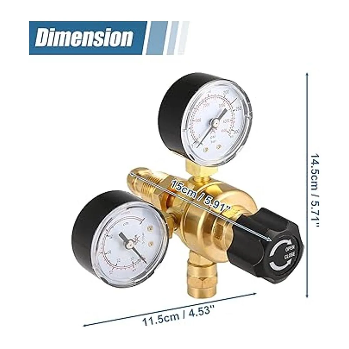 X AUTOHAUX Reguladores de CO2 de argón de doble calibre_3