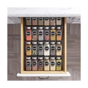 SpaceAid 24 frascos de especias con etiquetas botellas_5